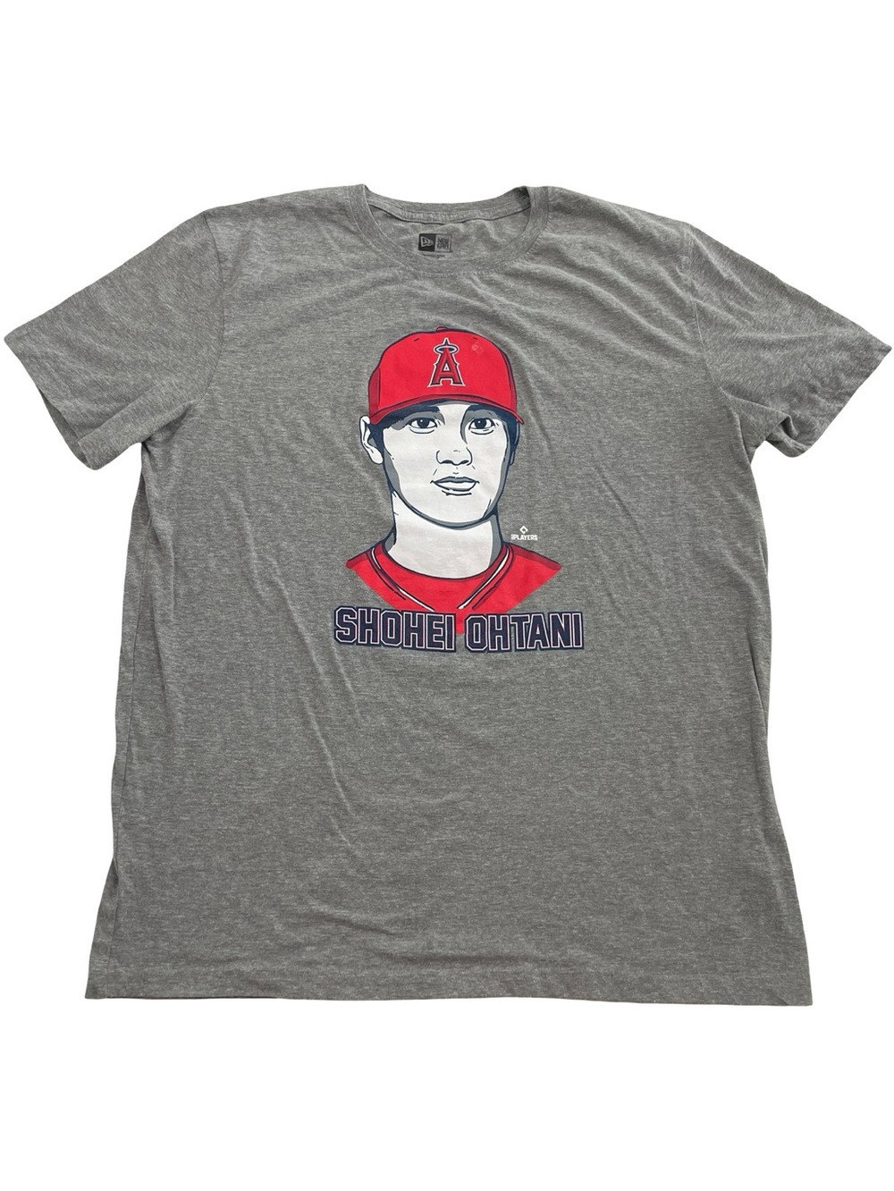 New Era Los Angeles Angels Shohei Ohtani Size XL Gray Lmtd Ed. Tee (Retail $40)